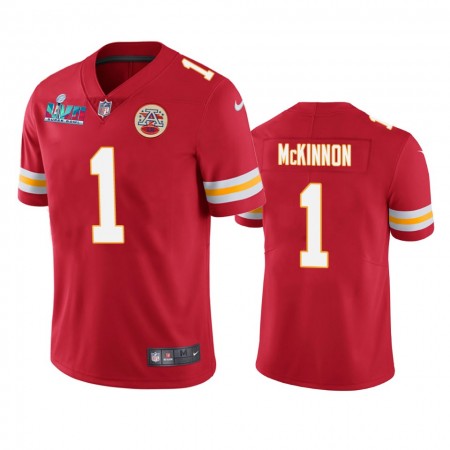 Maillot Kansas City Chiefs Jerick McKinnon 1 Rouge Super Bowl LVII Vapor Limited - Homme